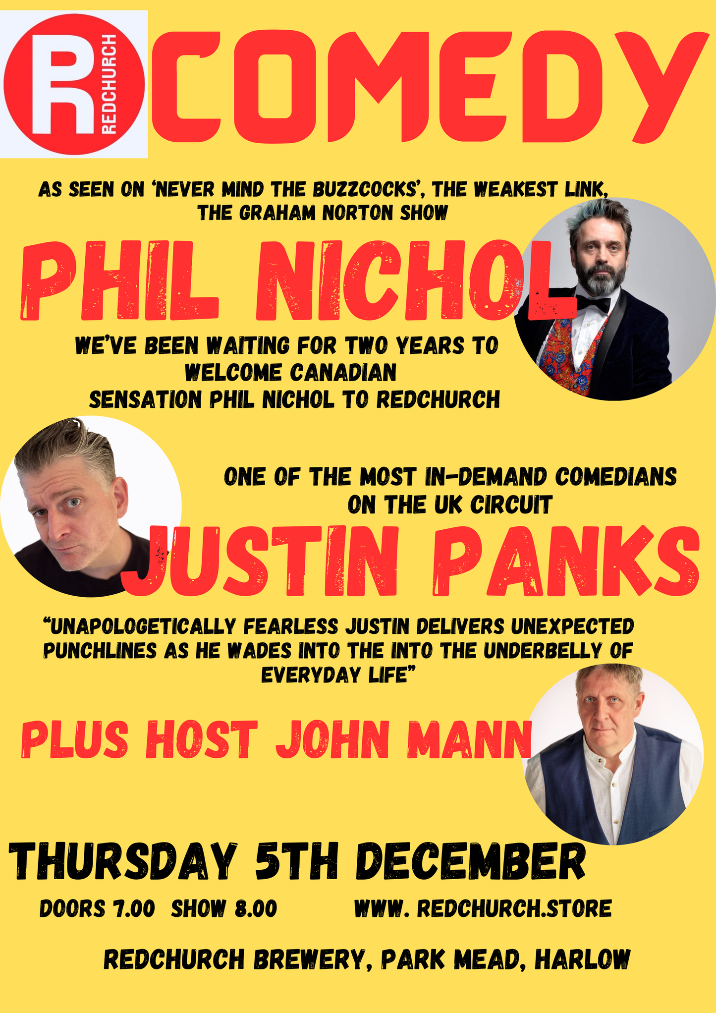 Stand Up Comedy Thursday 5th December